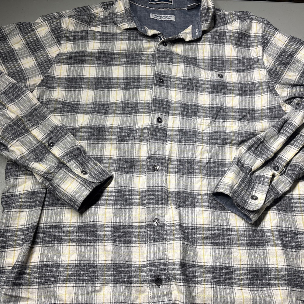 Tommy Bahama Canyon Beach Flannel Shirt Plaid Long Sleeve Men's XLT/TGL